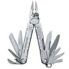 Мультитул Leatherman Rebar с черным кожаным чехлом