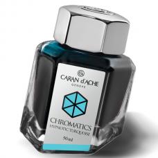 Бирюзовые чернила во флаконе Caran d'Ache Chromatics Hypnotic Turquoise 50мл