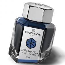 Синие чернила во флаконе Caran d'Ache Chromatics Magnetic Blue 50мл