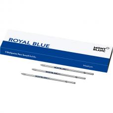 128223 Синий шариковый мини стержень Montblanc Ballpoint Pen Refill Royal Blue M (3шт в уп)