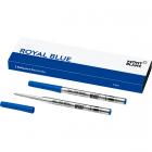 128213 Синий стержень для шариковой ручки Montblanc Royal Blue F (2шт в уп)