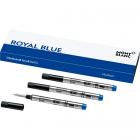 128241 Синий короткий стержень Montblanc Small Rollerball Refill Royal Blue M (3шт в уп)