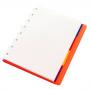 Блокнот Filofax SAFFIANO 115059 A5 PU 56л линейка съемные листы спираль двойная оранжевый