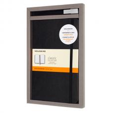 Набор Moleskine Bundle Vertical (блокнот средний + ручка) Classic Large линейка черный