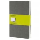 Блокнот Moleskine CAHIER JOURNAL Large 130 х 210 мм обложка картон 80 стр. нелинованный серый (3шт)