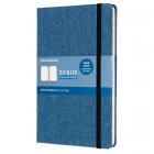 Блокнот Moleskine Limited Edition Denim Large 130 х 210 мм обложка текстиль 240 стр. линейка синий Antwerp blue