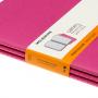 Блокнот Moleskine CAHIER JOURNAL XLarge 190 х 250 мм обложка картон 120 стр. линейка розовый неон (3шт)