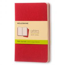 Блокнот Moleskine CAHIER JOURNAL Pocket 90 x 140 мм обложка картон 64 стр. нелинованный клюквенный (3шт)