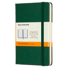 Блокнот Moleskine CLASSIC Pocket 90 x 140 мм 192 стр. линейка твердая обложка зеленый