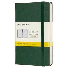 Блокнот Moleskine CLASSIC Pocket 90 x 140 мм 192 стр. клетка твердая обложка зеленый