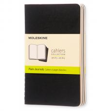 Блокнот Moleskine CAHIER JOURNAL Pocket 90 x 140 мм обложка картон 64 стр. нелинованный черный (3шт)