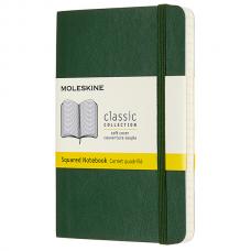Блокнот Moleskine CLASSIC SOFT Pocket 90 x 140 мм 192 стр. клетка мягкая обложка зеленый