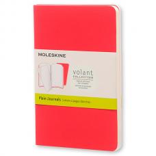 Блокнот Moleskine VOLANT Pocket 90 x 140 мм 80 стр. нелинованный мягкая обложка бордовый, красный (2шт)