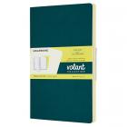 Блокнот Moleskine VOLANT Large 130 х 210 мм 96 стр. линейка мягкая обложка зеленый, желтый цитрон (2шт)