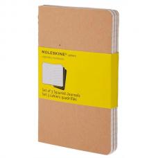 Блокнот Moleskine CAHIER JOURNAL Large 130 х 210 мм обложка картон 80 стр. клетка бежевый (3шт)