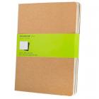 Блокнот Moleskine CAHIER JOURNAL XLarge 190 х 250 мм обложка картон 120 стр. нелинованный бежевый (3шт)