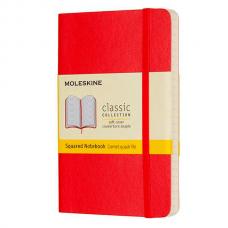 Блокнот Moleskine CLASSIC SOFT Pocket 90 x 140 мм 192 стр. клетка мягкая обложка красный