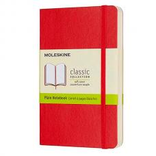 Блокнот Moleskine CLASSIC SOFT Pocket 90 x 140 мм 192 стр. нелинованный мягкая обложка красный