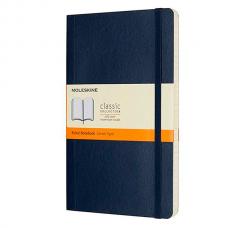 Блокнот Moleskine CLASSIC SOFT Large 130 х 210 мм 192 стр. линейка мягкая обложка синий сапфир