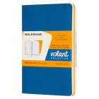 Блокнот Moleskine VOLANT Pocket 90 x 140 мм 80 стр. линейка мягкая обложка синий, желтый янтарный (2шт)