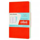 Блокнот Moleskine VOLANT Pocket 90 x 140 мм 80 стр. линейка мягкая обложка оранжевый, голубой (2шт)