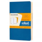 Блокнот Moleskine VOLANT Pocket 90 x 140 мм 80 стр. нелинованный мягкая обложка синий, желтый янтарный (2шт)
