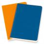 Блокнот Moleskine VOLANT Pocket 90 x 140 мм 80 стр. нелинованный мягкая обложка синий, желтый янтарный (2шт)