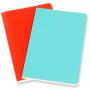 Блокнот Moleskine VOLANT Pocket 90 x 140 мм 80 стр. нелинованный мягкая обложка оранжевый, голубой (2шт)