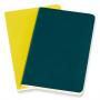 Блокнот Moleskine VOLANT Pocket 90 x 140 мм 80 стр. нелинованный мягкая обложка зеленый, желтый цитрон (2шт)