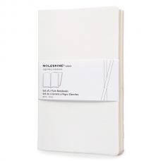 Блокнот Moleskine VOLANT Large 130 х 210 мм 96 стр. нелинованный мягкая обложка белый (2шт)