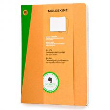 Блокнот Moleskine EVERNOTE XLarge 190 х 250 мм обложка картон 120 стр. линейка бежевый (2шт)