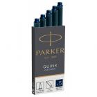 Темно-синие картриджи Parker Quink Cartridges Blue Black 5шт
