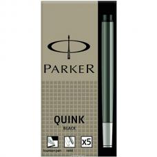 Черные картриджи с чернилами Parker Quink Cartridges Washable Black 5 шт