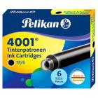 Черный картридж с чернилами Pelikan INK 4001 TP/6 Brilliant Black 6 шт