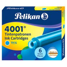 Бирюзовый картридж с чернилами Pelikan INK 4001 TP/6 Turquoise 6 шт