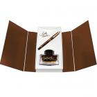 Набор из перьевой ручки и чернил во флаконе Pelikan Elegance Classic M200 Smoky Quartz