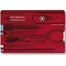 Швейцарская карта Victorinox (Викторинокс) SwissCard Classic Translucent Red