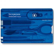 Швейцарская карта Victorinox (Викторинокс) SwissCard Classic Translucent Blue