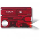 Швейцарская карта Victorinox (Викторинокс) SwissCard Lite Translucent Red
