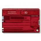 Швейцарская карта Victorinox (Викторинокс) SwissCard Quattro Translucent Red