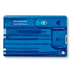 Швейцарская карта Victorinox (Викторинокс) SwissCard Quattro Translucent Blue