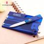 Швейцарская карта Victorinox (Викторинокс) SwissCard Quattro Translucent Blue