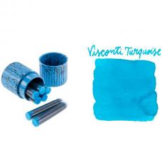 Бирюзовые картриджи с чернилами Visconti Turquoise ink cartridges 7шт