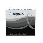 Черные короткие картриджи Waterman International Black 6шт